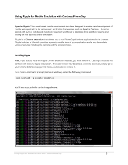 Using Ripple for Mobile Emulation with Cordova/PhoneGap