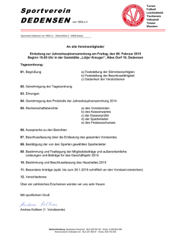 Jahreshauptversammlung