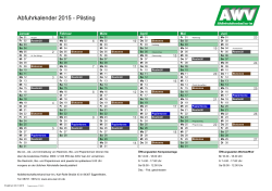 Abfuhrkalender 2015 - Pilsting - Abfallwirtschaftsverband Isar-Inn