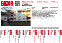 Mietwohnung 1110 Wien Privat, kein Makler