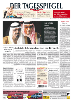 Leseprobe zum Titel: Der Tagesspiegel (24.01.2015)