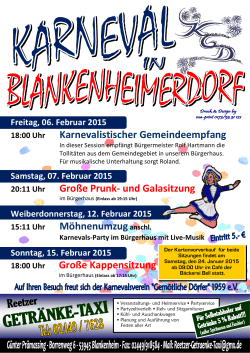 Karneval Bl´dorf 2015 - Blankenheimerdorf.de