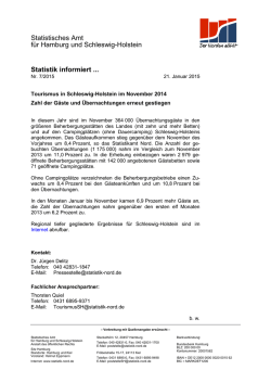 Statistik informiert