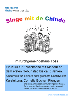 im Kirchgemeindehaus Töss - Winterthur-Töss