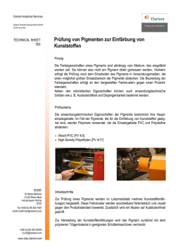 Technical Sheet - Clariant Analytical Services
