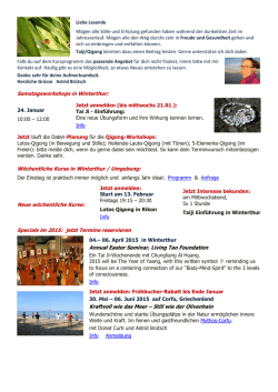 Samstagsworkshops in Winterthur: W&ouml;chentliche