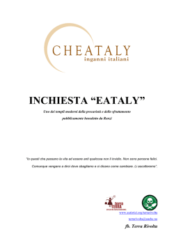 INCHIESTA &ldquo;EATALY&rdquo;