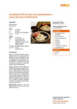 Insalata di fili di riso con pompelmo e noce di cocco