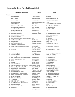 parade lineup list!!!!