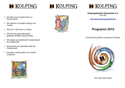 Jahresprogramm f&uuml;r 2015 - Kolpingsfamilie Geisenfeld eV