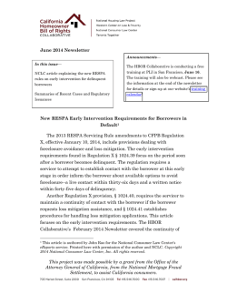 Download the latest California HBOR Collaborative Newsletter