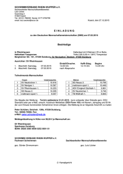 E I N L A D U N G Bezirksliga - ASV
