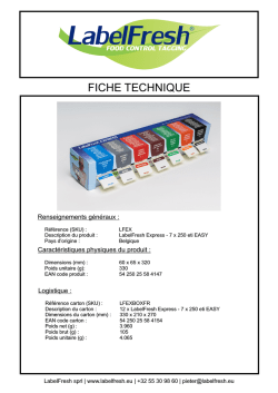 fiche technique g&eacute;n&eacute;rale