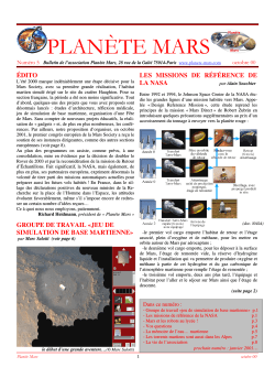 Bulletin n° 5 - Planète Mars
