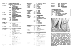 Gottesdienstordnung v. 18.01. bis 25.01.15