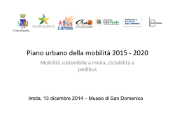 Piano urbano della mobilità 2015 -‐ 2020