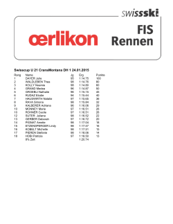 Rangliste U21 Frauen (151 KB) - Swiss-Ski
