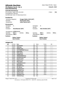 Startliste SL - Steirerski