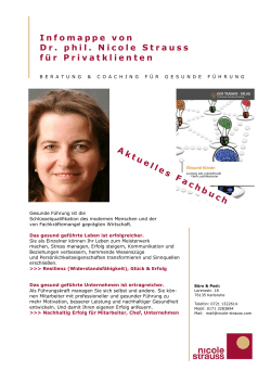 Infomappe Privatklienten Nicole Strauss Beratung Coaching