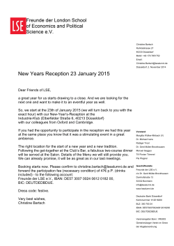 New Years Reception 23 January 2015