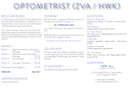 optometrist (ZVA / HWK) - Fachakademie für Augenoptik