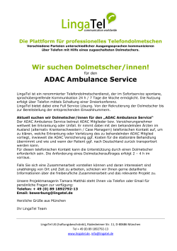 Telefondolmetscher ADAC Ambulance Service