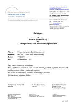 Weitere Informationen (PDF) - Chirurgische Klinik München