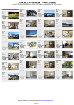 Journal immobilier INVERNESS - Immobilier Angleterre