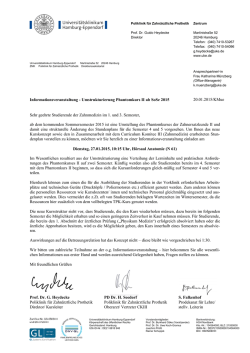 Informationsveranstaltung - Universit&auml;tsklinikum Hamburg