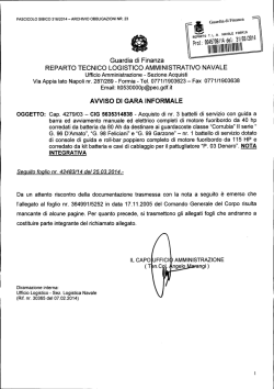 Guardia di Finanza REPARTO TECNICO LOGISTICO