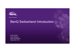 BenQ Switzerland Introduction
