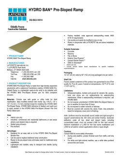HYDRO BAN&reg; Pre-Sloped Ramp