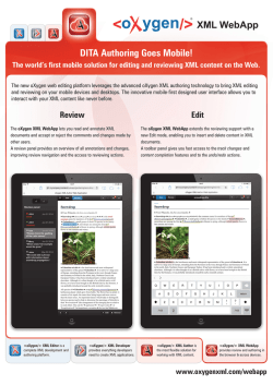 oXygen XML editor Flyer - Center for Information