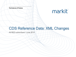 CDS reference Data: XML Changes