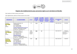 Registre des établissements pour personnes âgées sur le