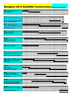 Bandplan 2015 ALDIANA Fuerteventura Stand 22.Januar 2015