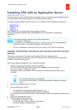 Installing CRX with an Application Server - docs.day.com