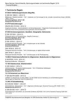 1 Technische Regeln - FABERG Normenausschuss Bergbau