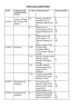 inter class competitions
