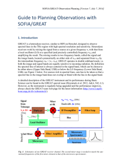 Guide to Observation Planning with GREAT - SOFIA