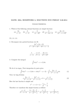 hwk6, solutions - Tomasz Przebinda