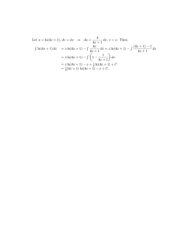 dx = xln( 4x + 1)