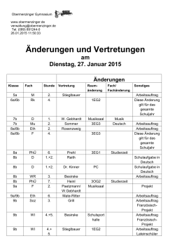 Vertretungsplan - Obermenzinger Gymnasium