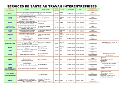 SERVICES DE SANTE AU TRAVAIL INTERENTREPRISES