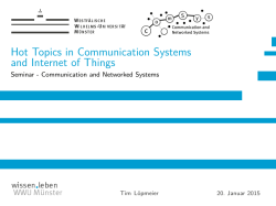 Hot Topics in Communication Systems and Internet of Things