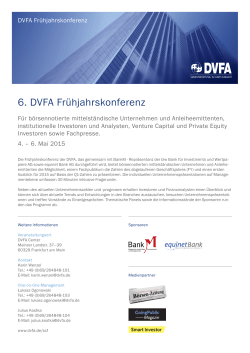 6. DVFA Frühjahrskonferenz