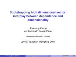 Bootstrapping high dimensional vector: interplay between