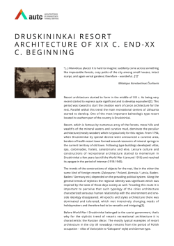 druskininkai resort architecture of xix c. end
