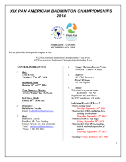 xix pan american badminton championships 2014