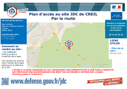Plan d`accès au site JDC de CREIL / Par la route